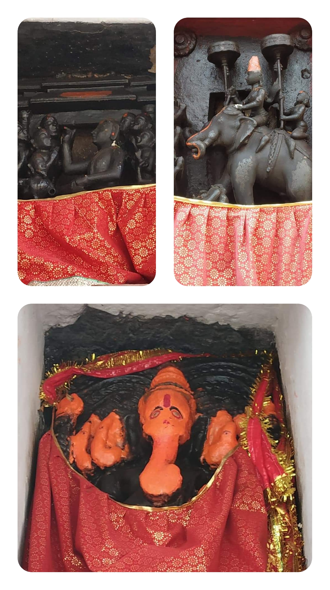 Artifacts of Konark Sun Temple currently under worship at Siddha Mahavir Temple, Puri