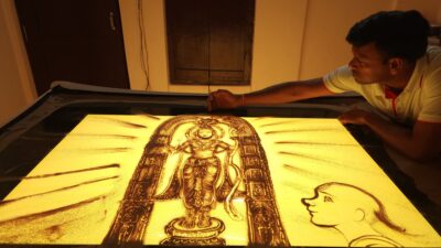 Sculpting Dreams in Sand: Shri Manas Kumar Sahoo's Masterful Animation Chronicles the Shree Ram Temple Journey